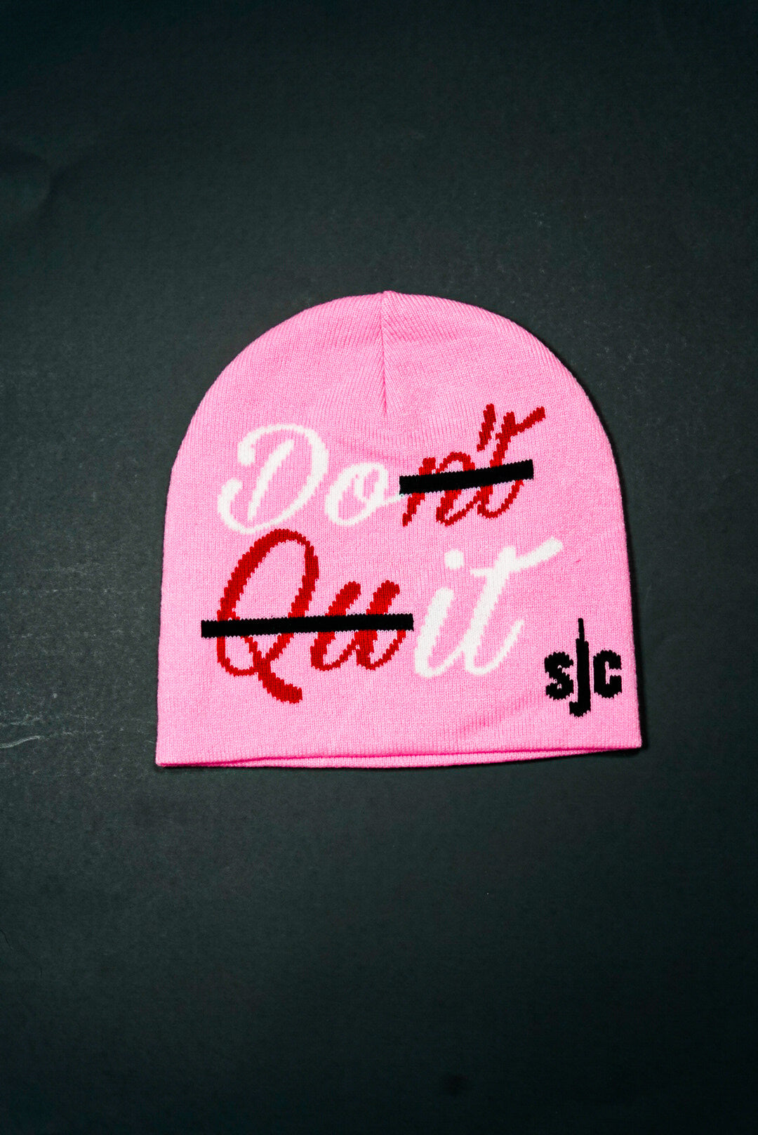 Pink Dont Quit beanie