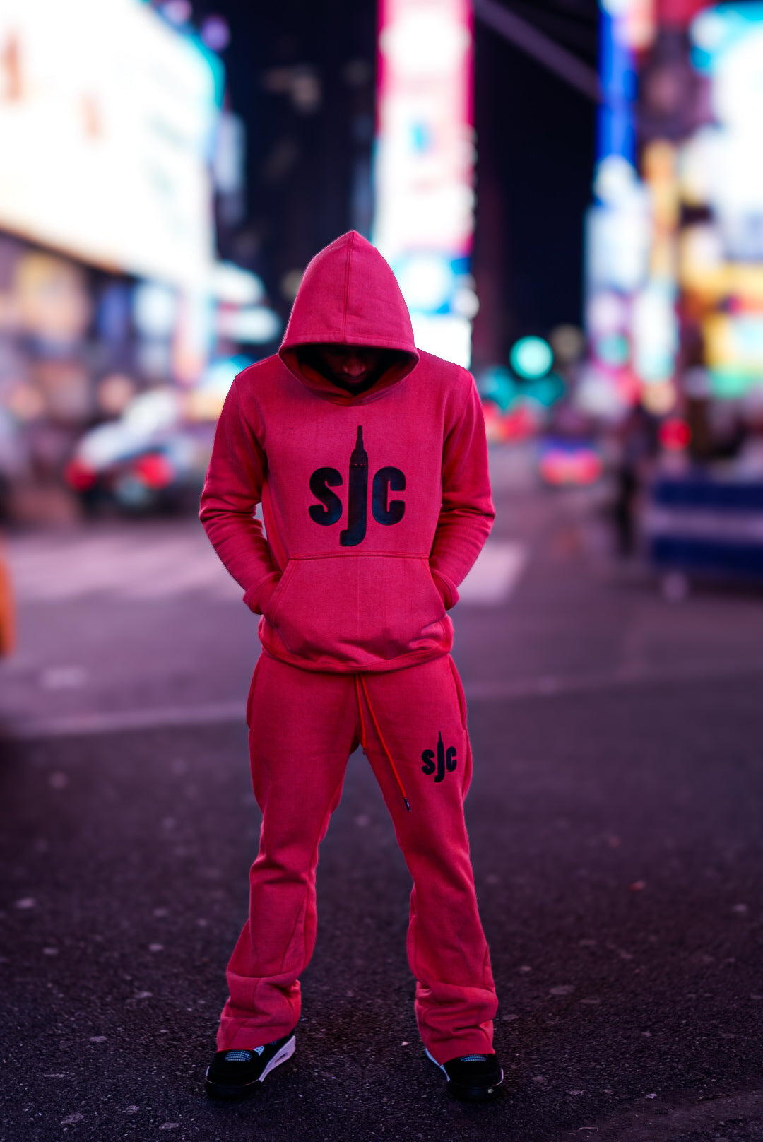 ACID RED FLARED SWEATSUIT