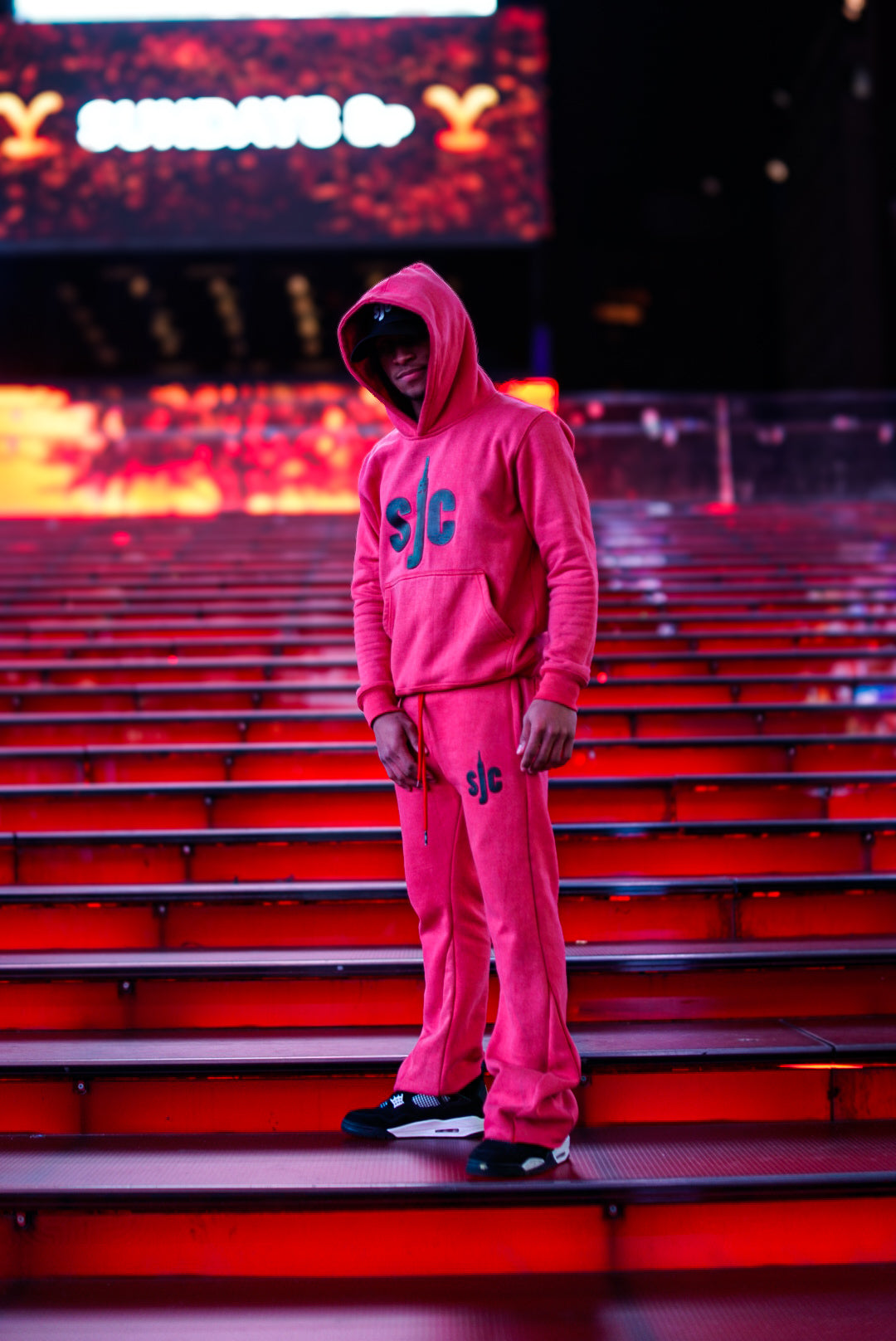 ACID RED FLARED SWEATSUIT